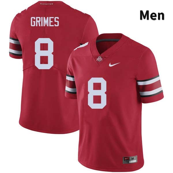 Ohio State Buckeyes Trevon Grimes Men's #8 Red Authentic Stitched College Football Jersey